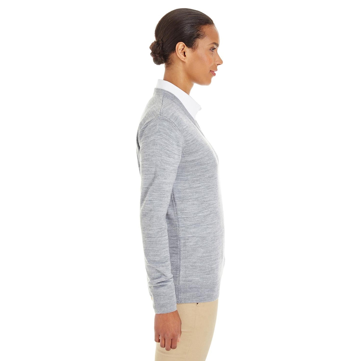 Black Sweaters - Harriton - V-Neck Acrylic Blend