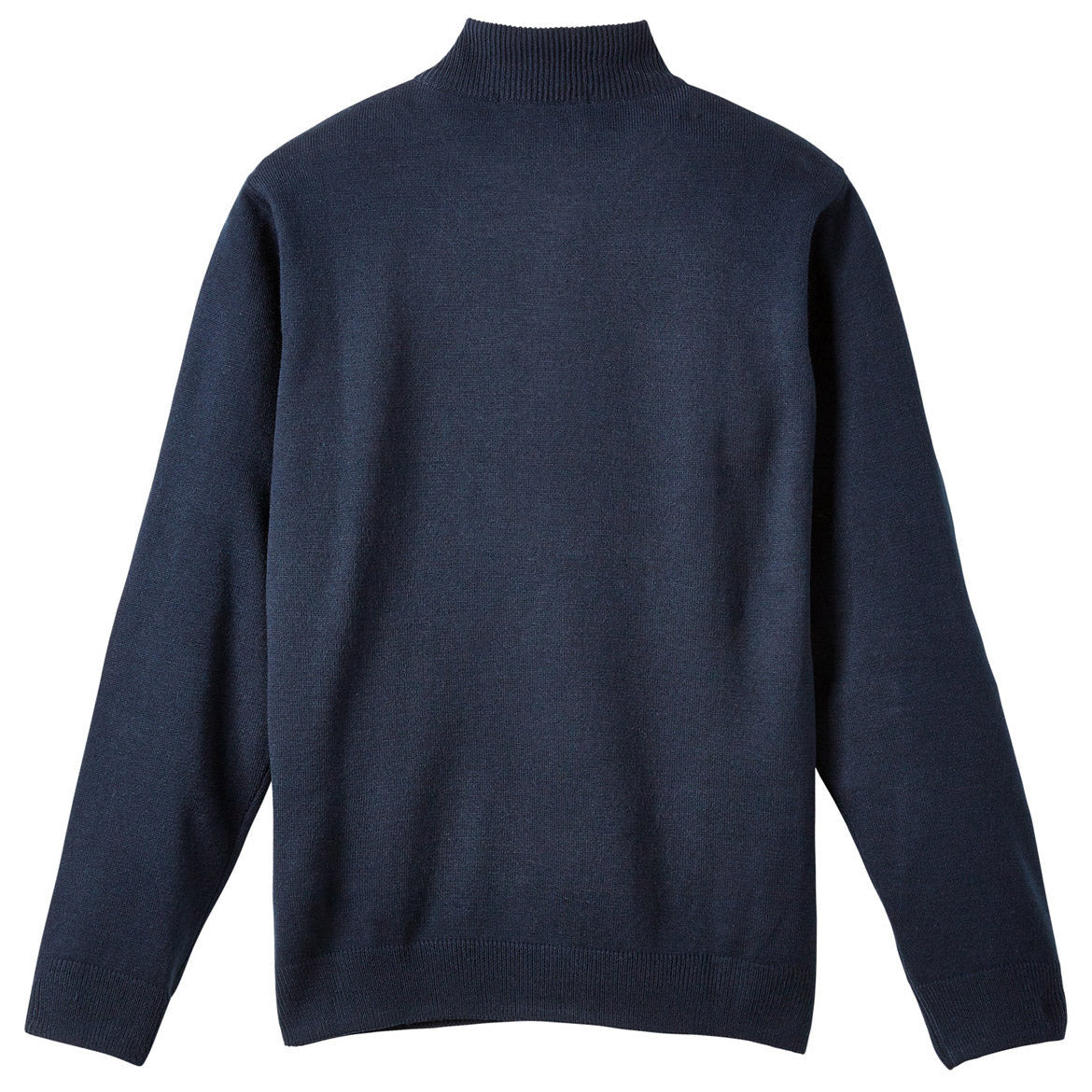 Black Sweaters - Stylish Zip Sweater - Harriton - Acrylic Knit