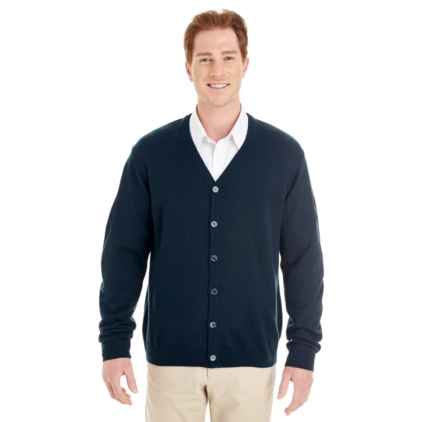 Black Cardigans - Harriton - V-Neck Button Style