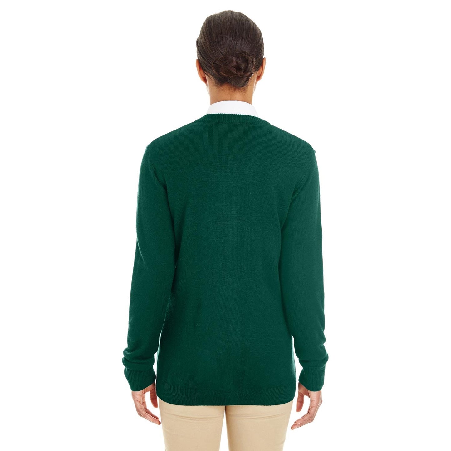 Black Cardigans - Harriton - Comfortable V-Neck Sweater