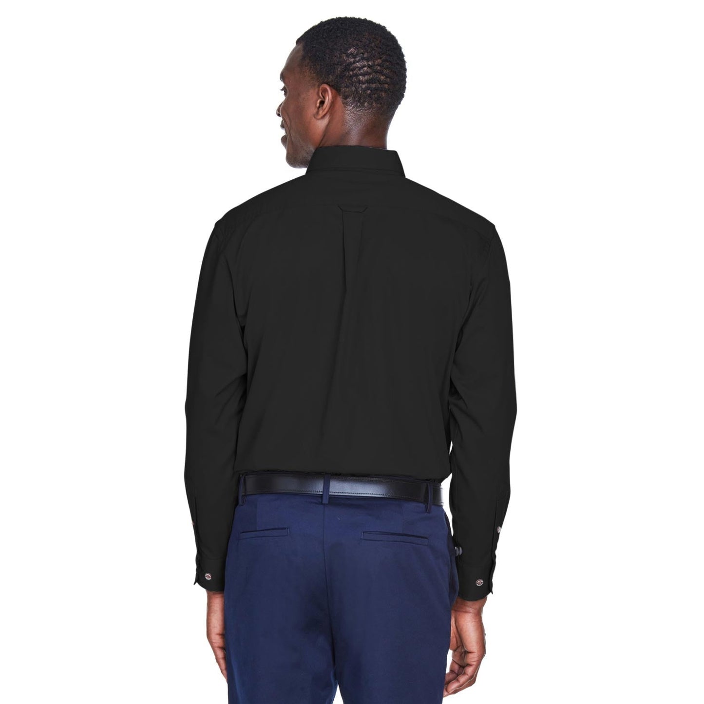Black Button Up Shirts - Harriton - Easy Blend Twill