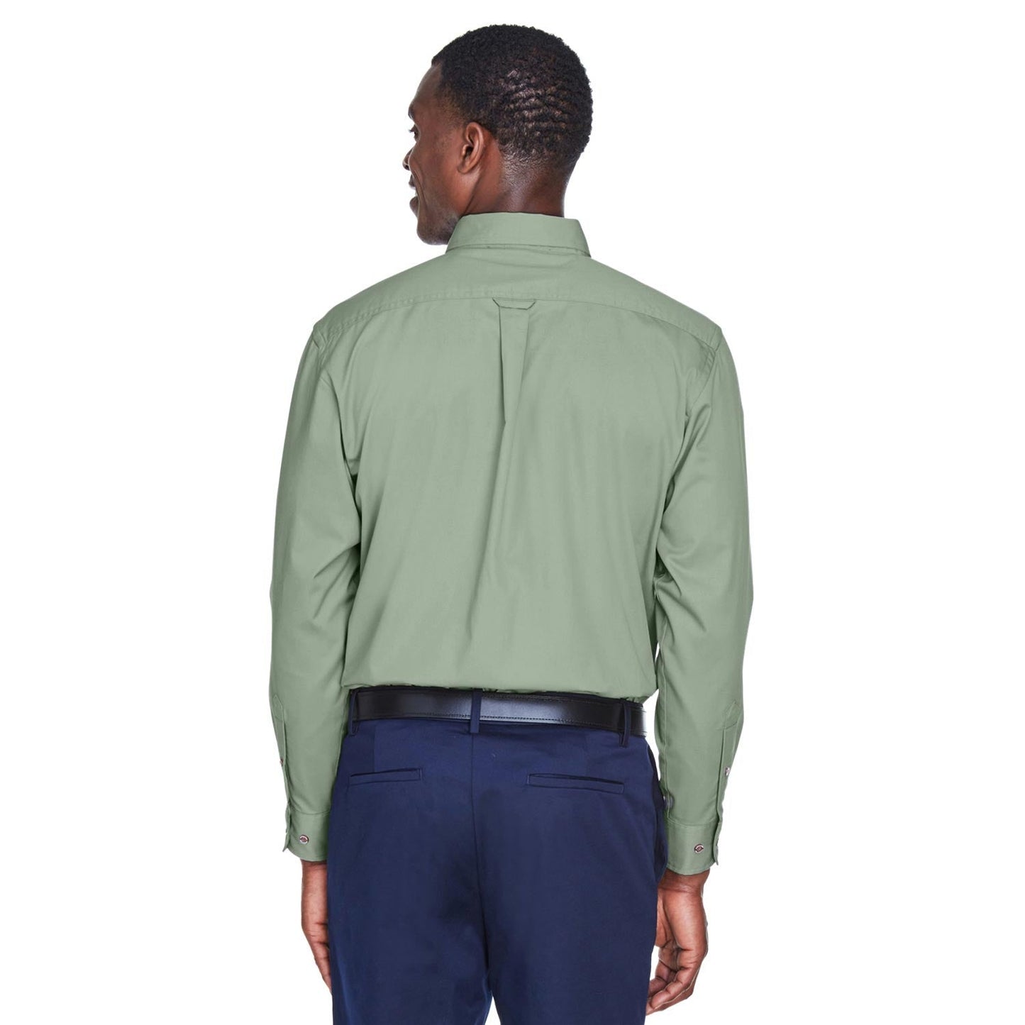 Black Button Up Shirts - Harriton - Easy Blend Twill