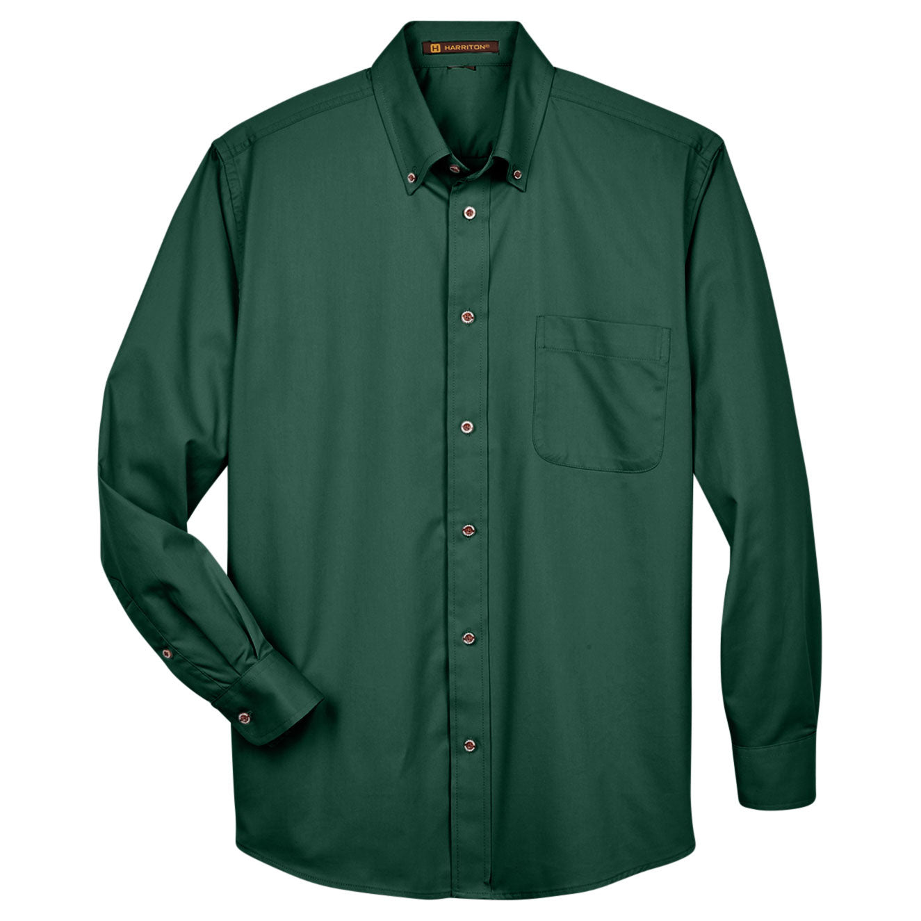 Black Button Up Shirts - Harriton - Easy Blend Twill