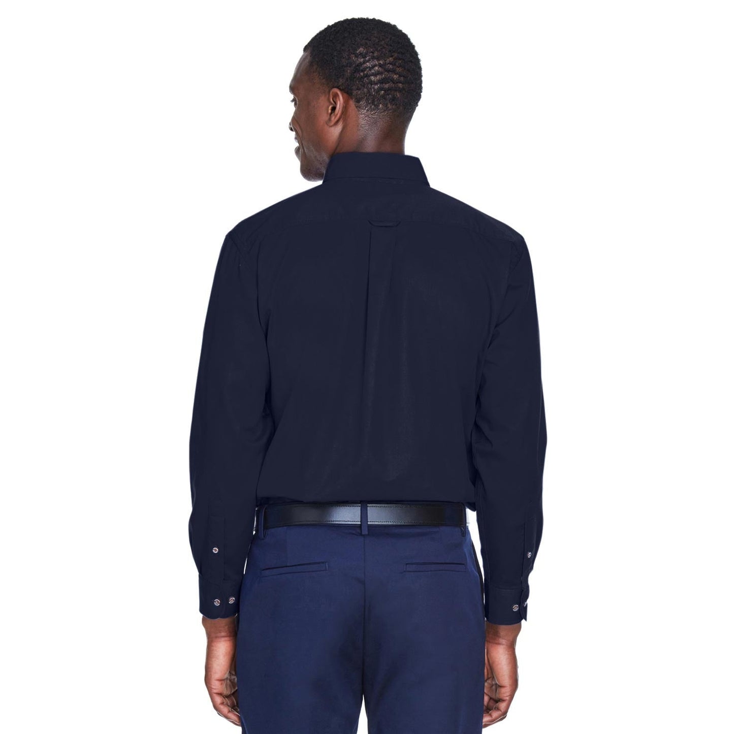 Black Button Up Shirts - Harriton - Easy Blend Twill