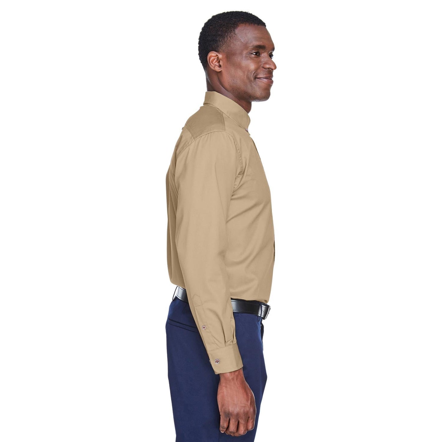 Black Button Up Shirts - Harriton - Easy Blend Twill