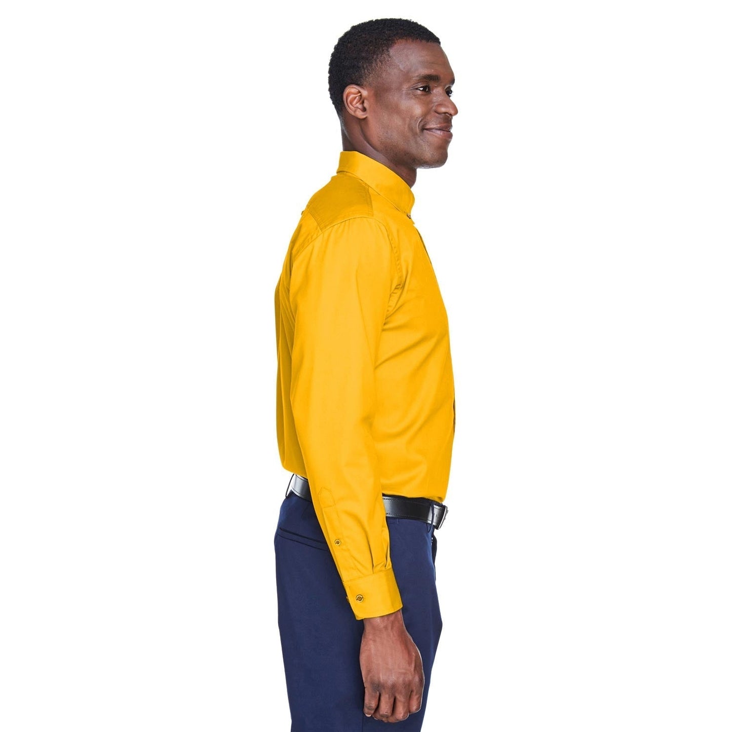 Black Button Up Shirts - Harriton - Easy Blend Twill