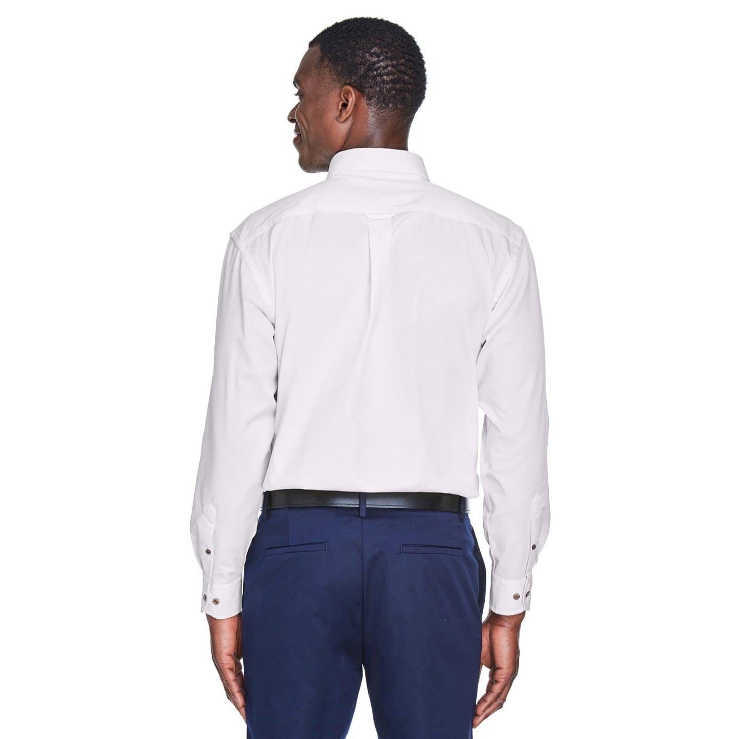 Black Button Up Shirts - Harriton - Easy Blend Twill
