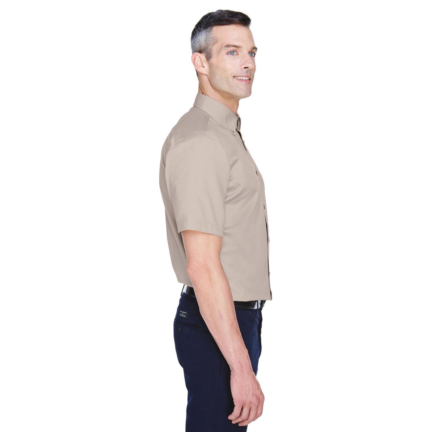 Black Button Up Shirt - Harriton - Easy Blend Twill