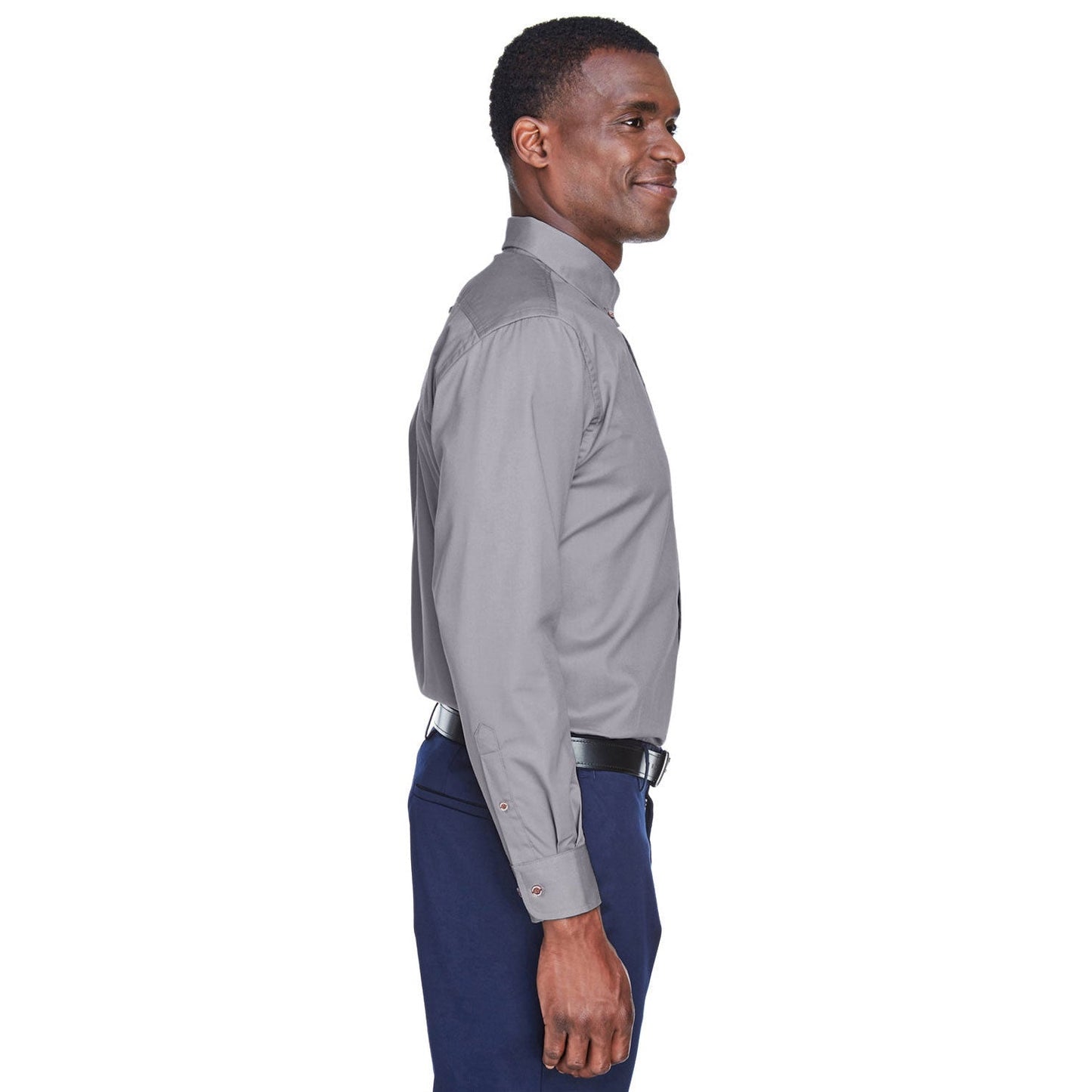 Black Button Up Shirt - Harriton - Stain Resistant