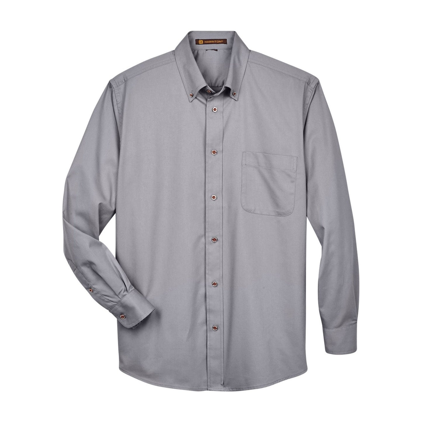 Black Button Up Shirt - Harriton - Stain Resistant