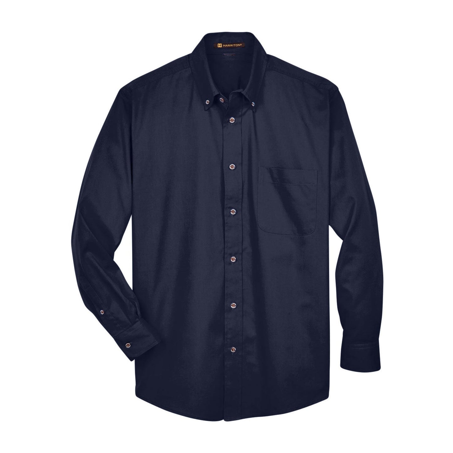Black Button Up Shirt - Harriton - Stain Resistant