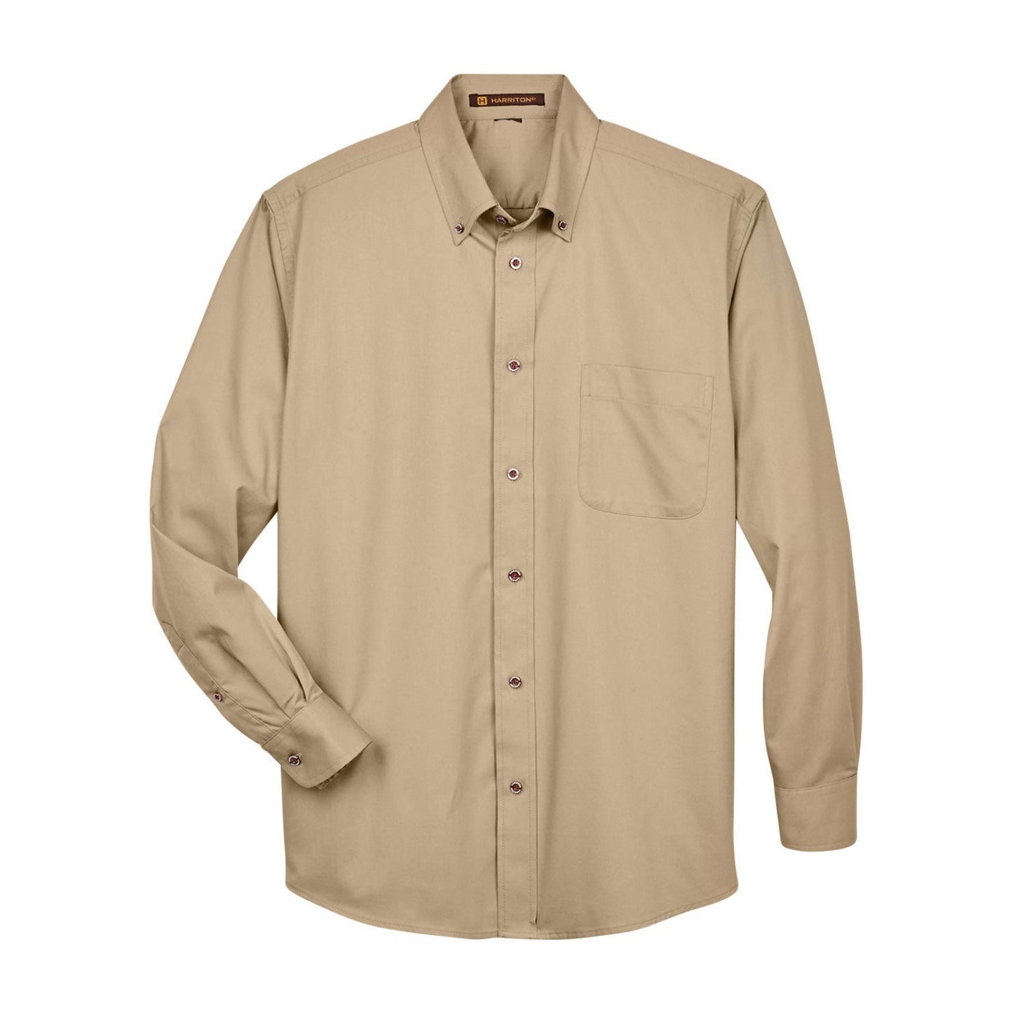 Black Button Up Shirt - Harriton - Stain Resistant