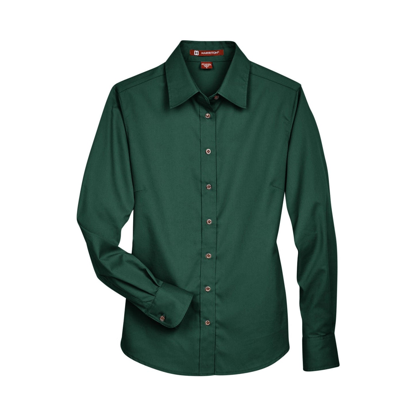 Black Button Up Shirts - Harriton - Easy Blend Twill