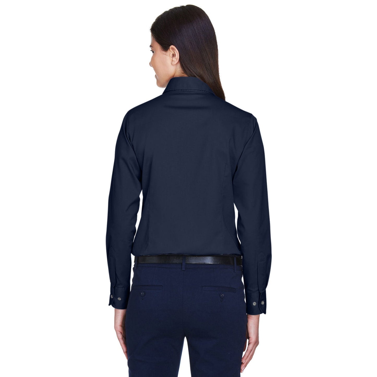 Black Button Up Shirts - Harriton - Easy Blend Twill