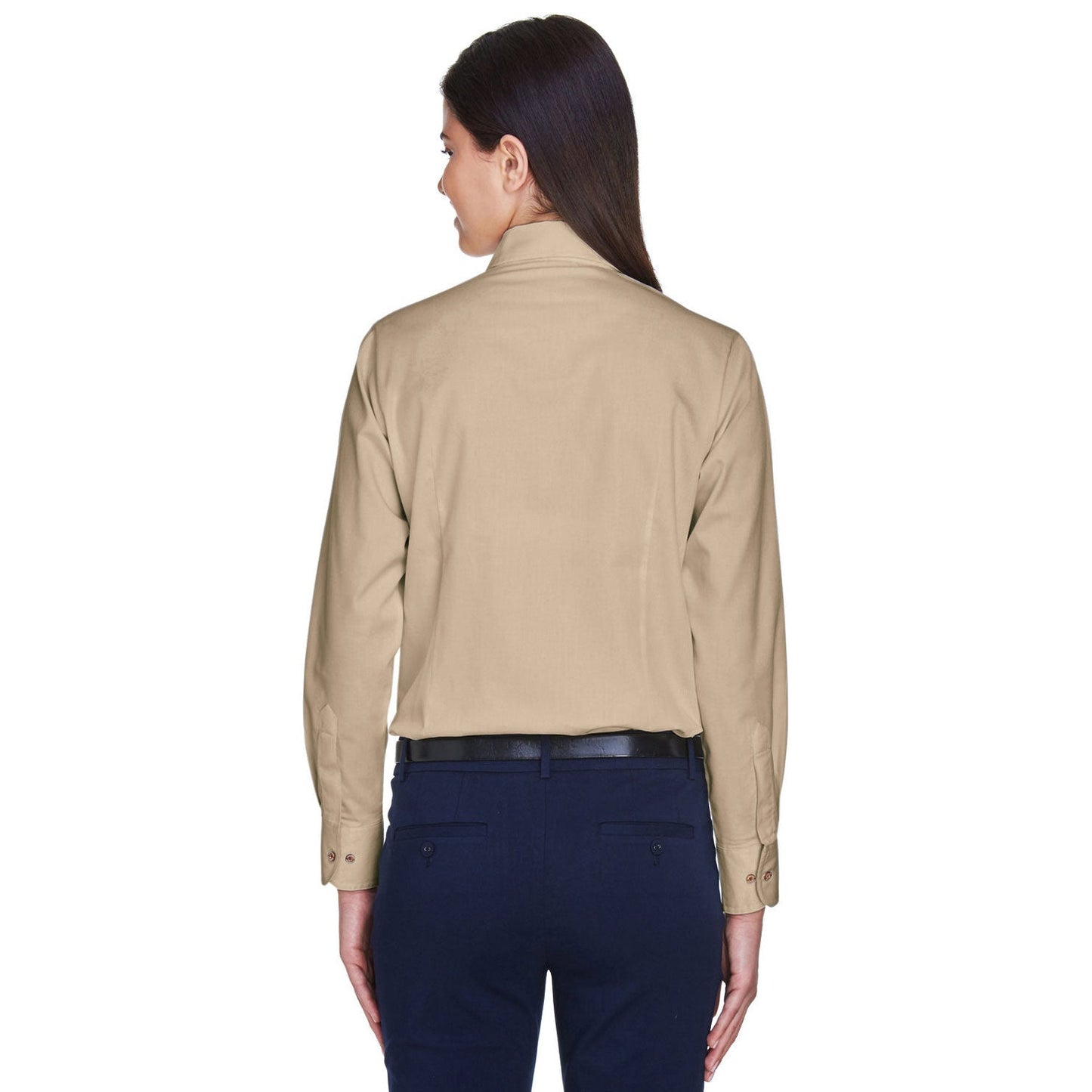 Black Button Up Shirts - Harriton - Easy Blend Twill