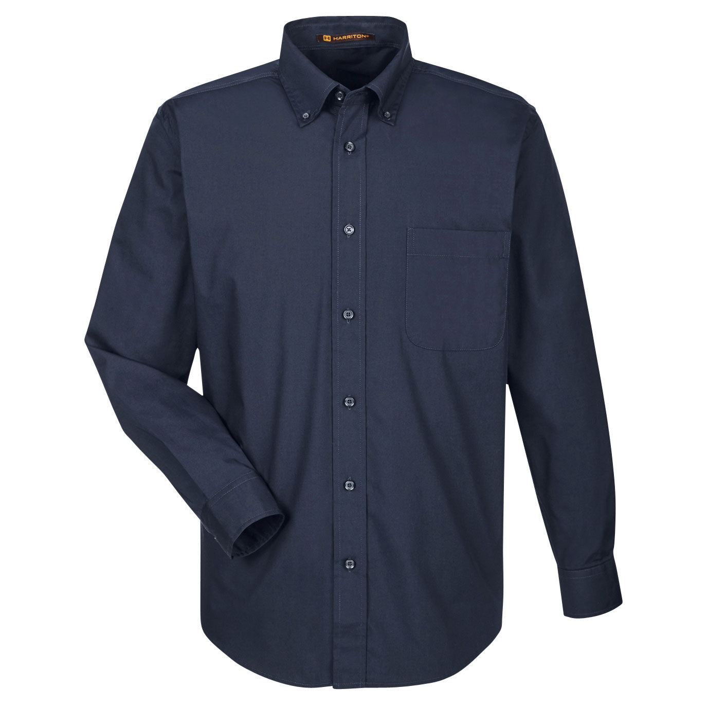 Black Button Up Shirt - Harriton - Essential Fabric