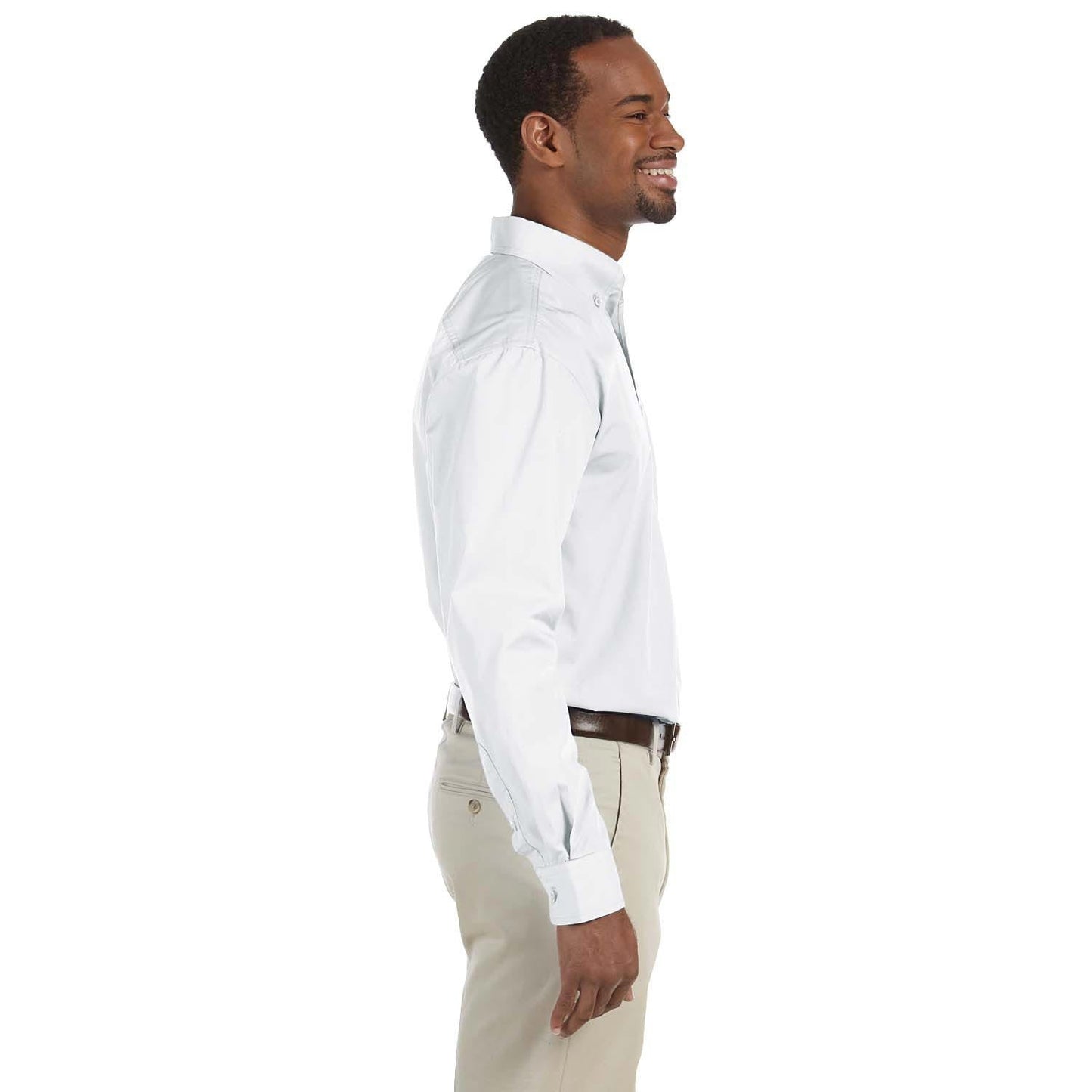 Black Button Up Shirt - Harriton - Essential Fabric