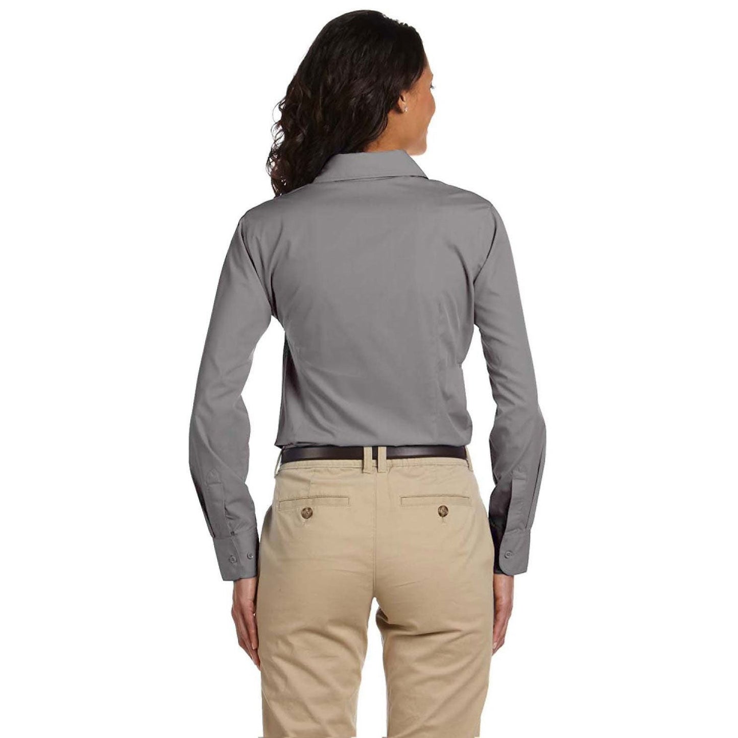 Black Button Up Shirts - Harriton - Essential Poplin