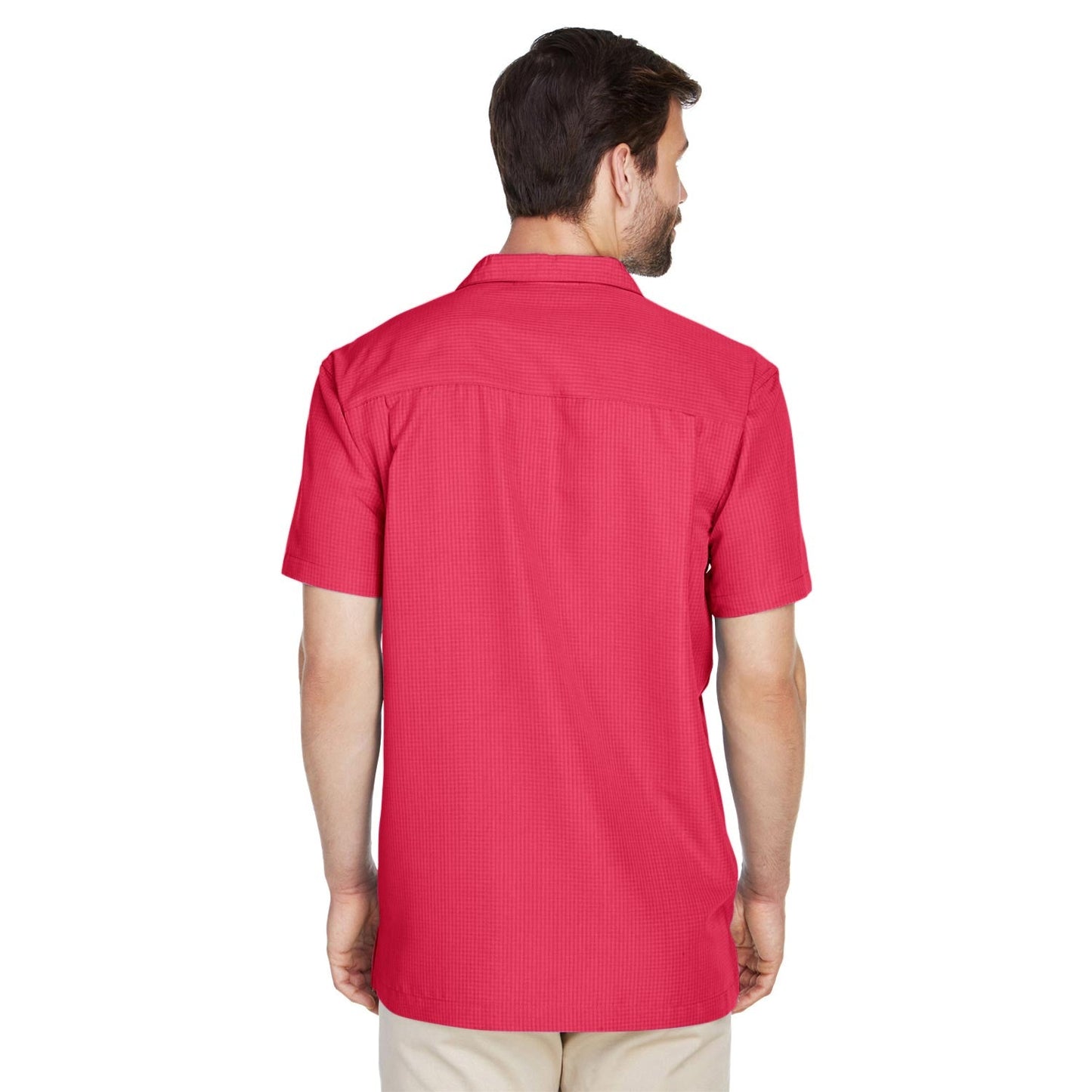 Black Button Up Shirt - Harriton - Textured Camp Style