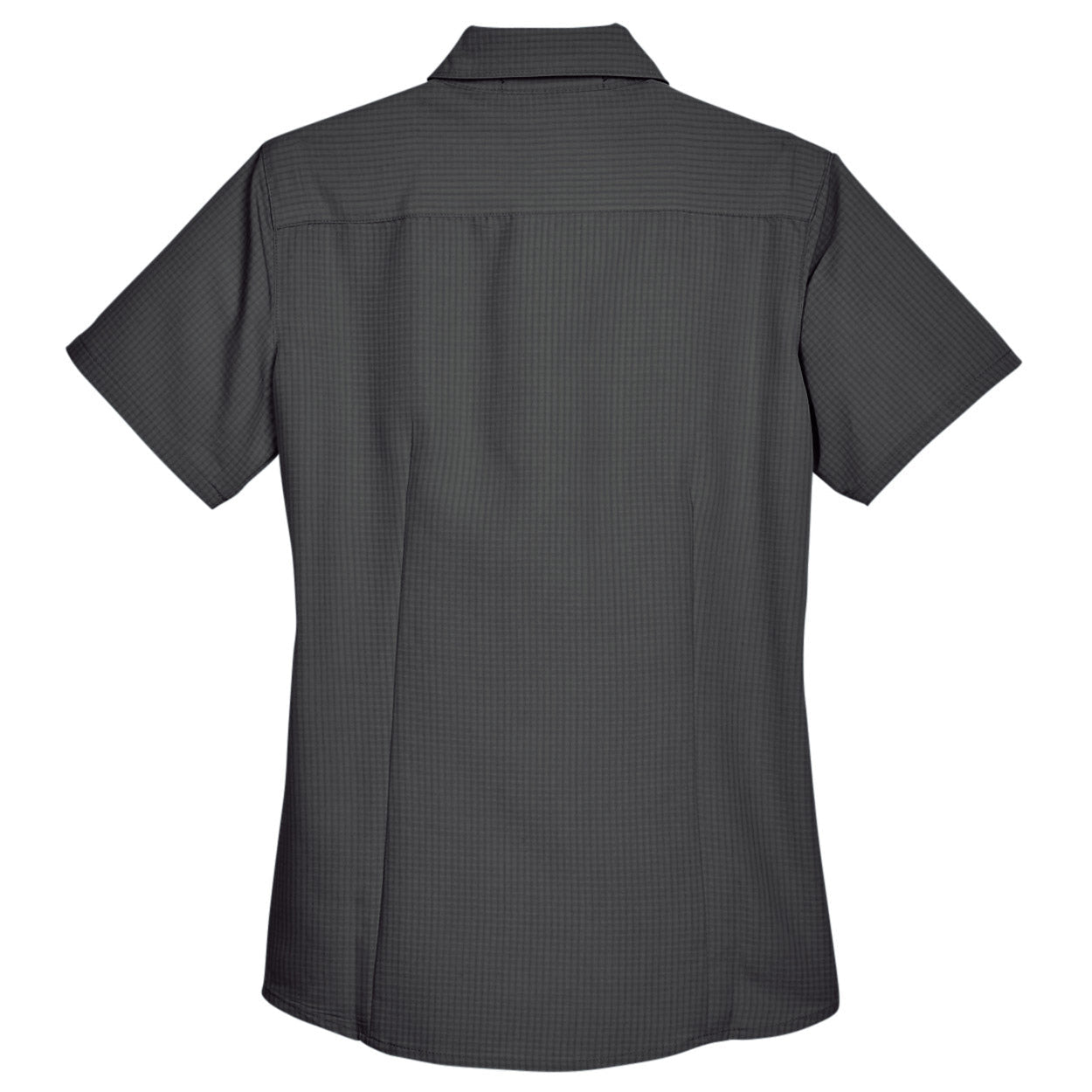 Black Textured Button Up Shirts - Harriton - Soft Fabric