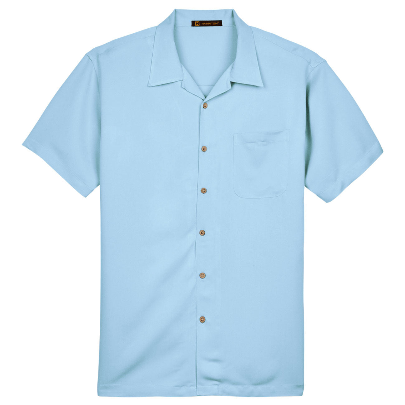 Black Button Up Shirts - Harriton - Cord Fabric