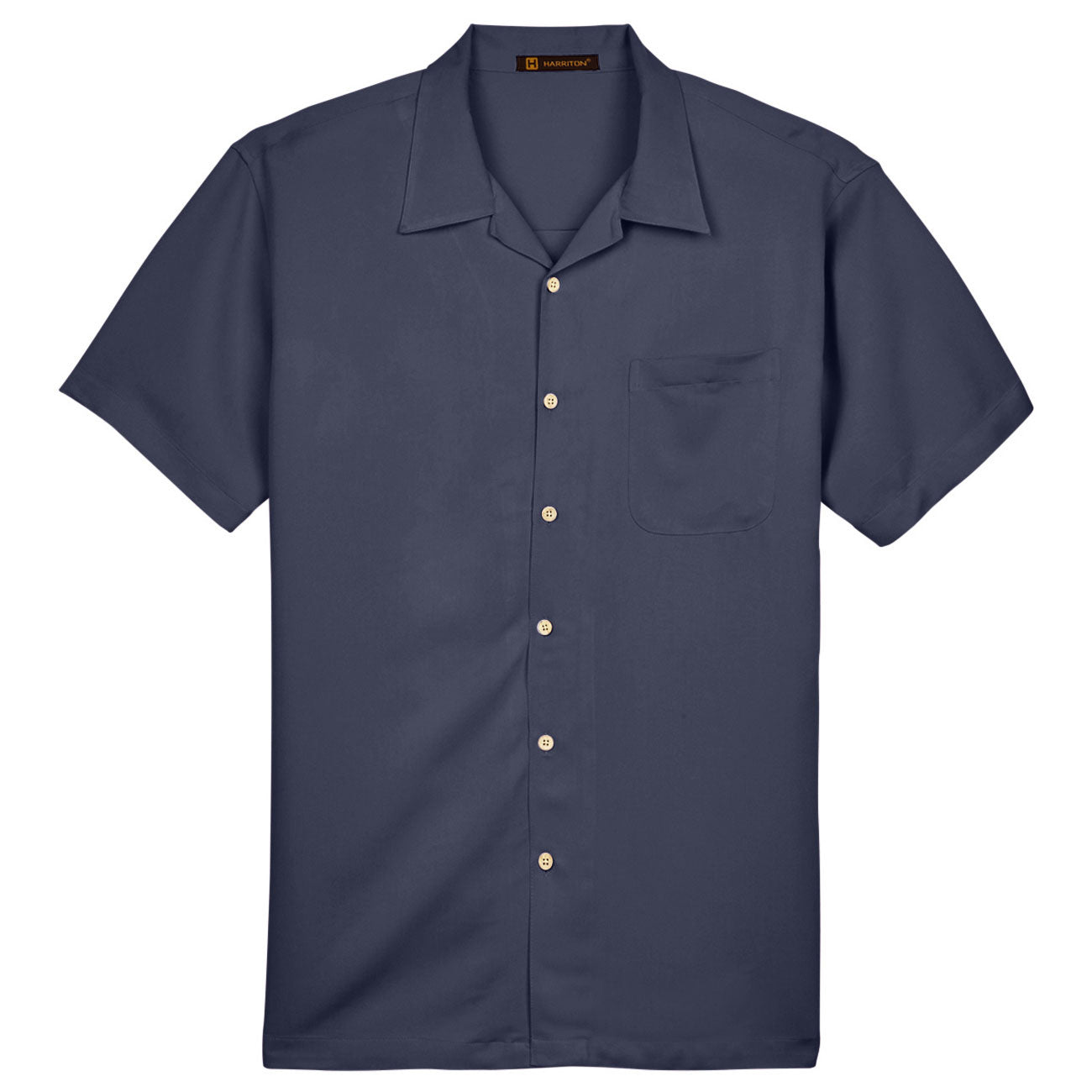 Black Button Up Shirts - Harriton - Cord Fabric