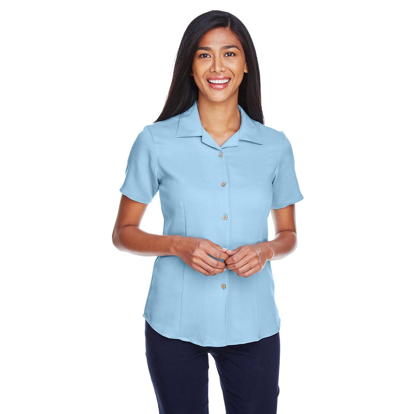 Black Button Up Shirts - Harriton - Stylish Fabric