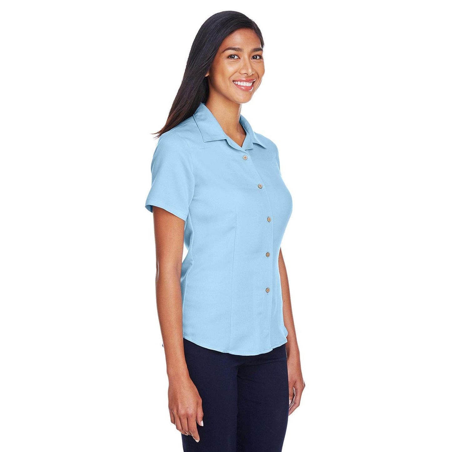 Black Button Up Shirts - Harriton - Stylish Fabric