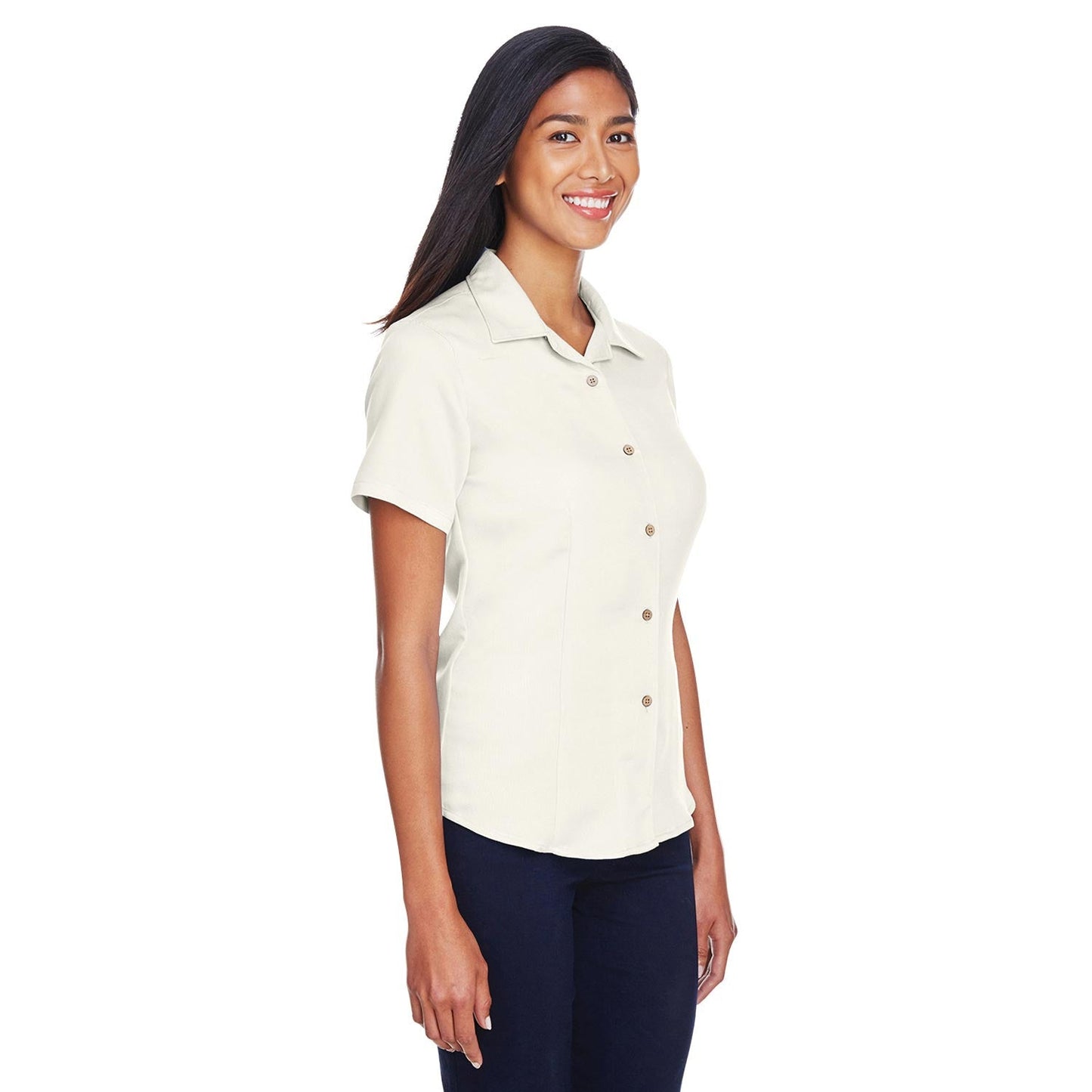 Black Button Up Shirts - Harriton - Stylish Fabric