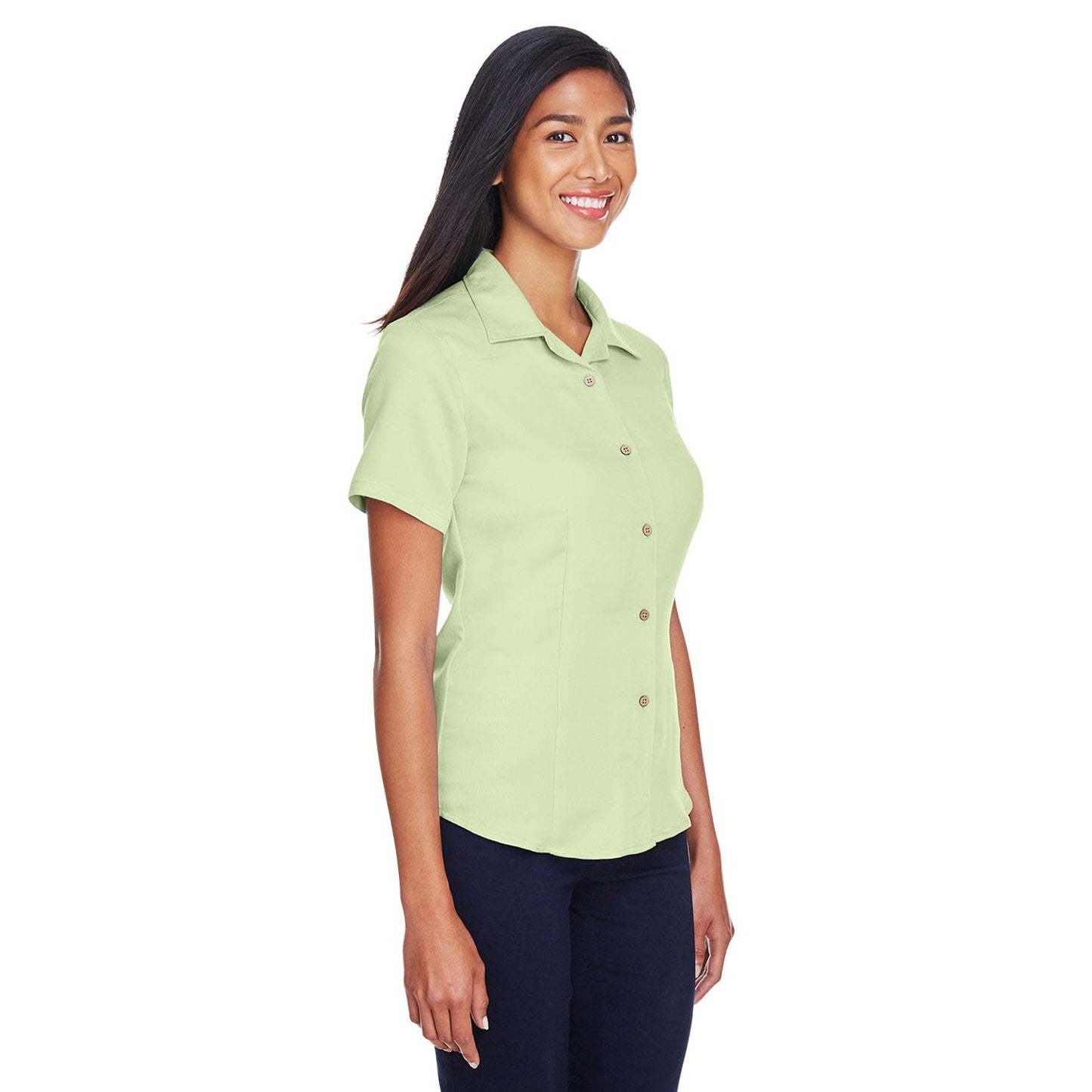Black Button Up Shirts - Harriton - Stylish Fabric