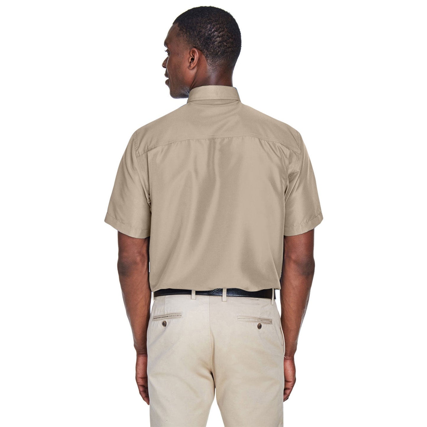Black Button Up Shirts - Harriton - Short Sleeve Performance
