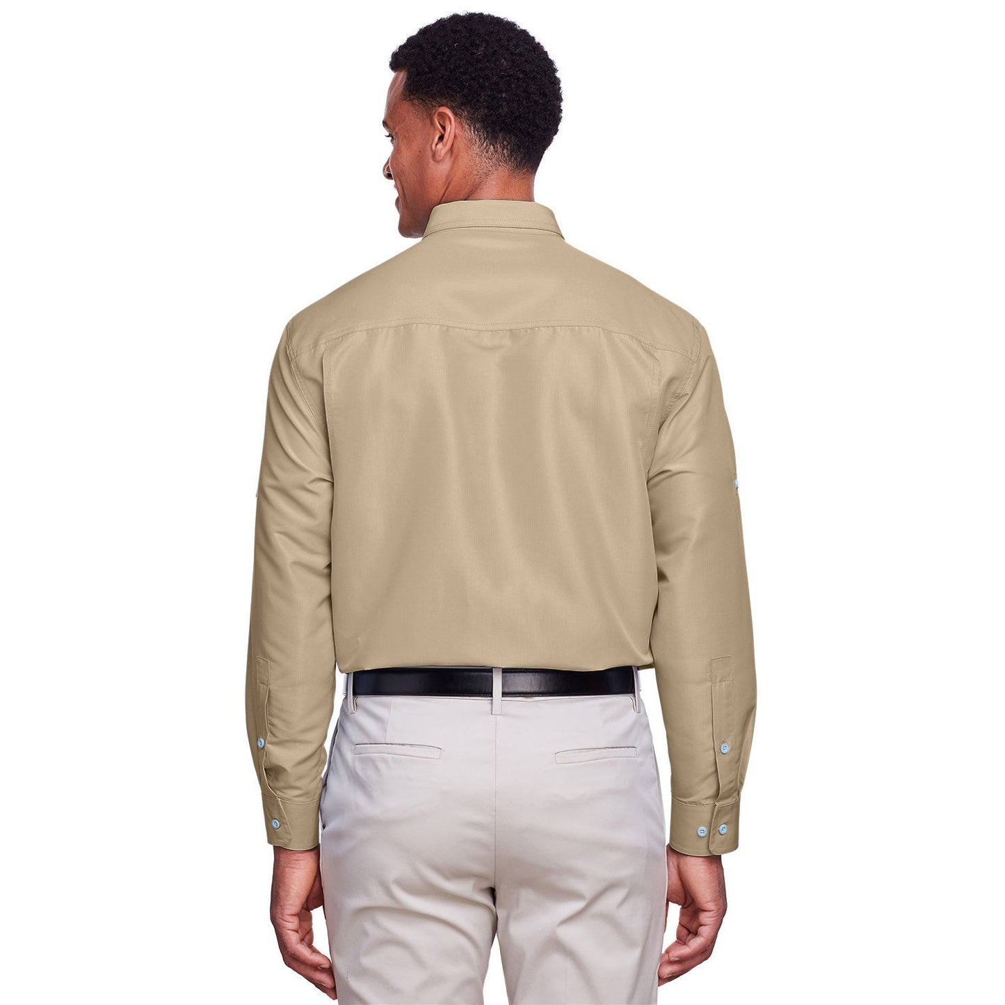 Black Button Up Shirt - Harriton - Performance Fabric