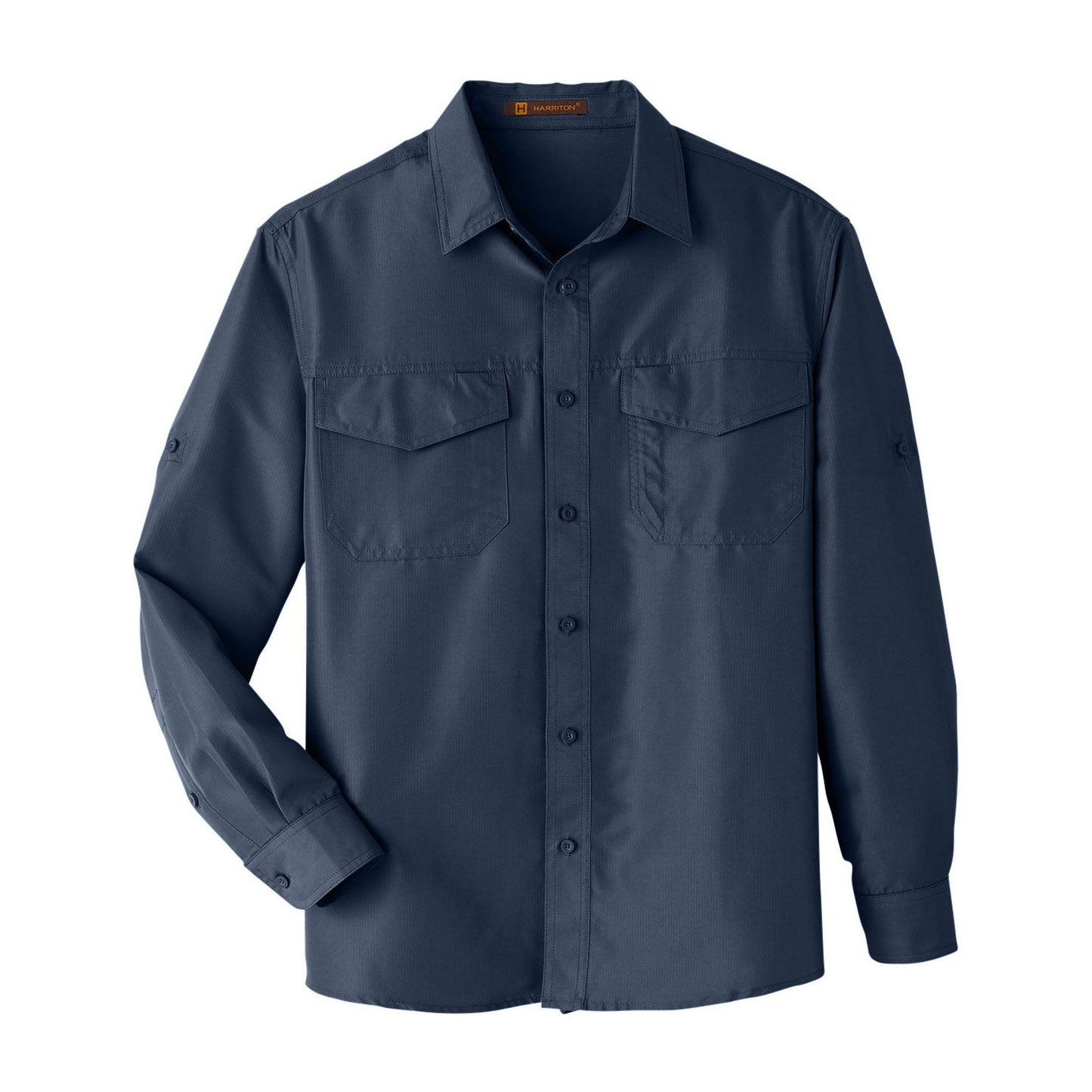Black Button Up Shirt - Harriton - Performance Fabric