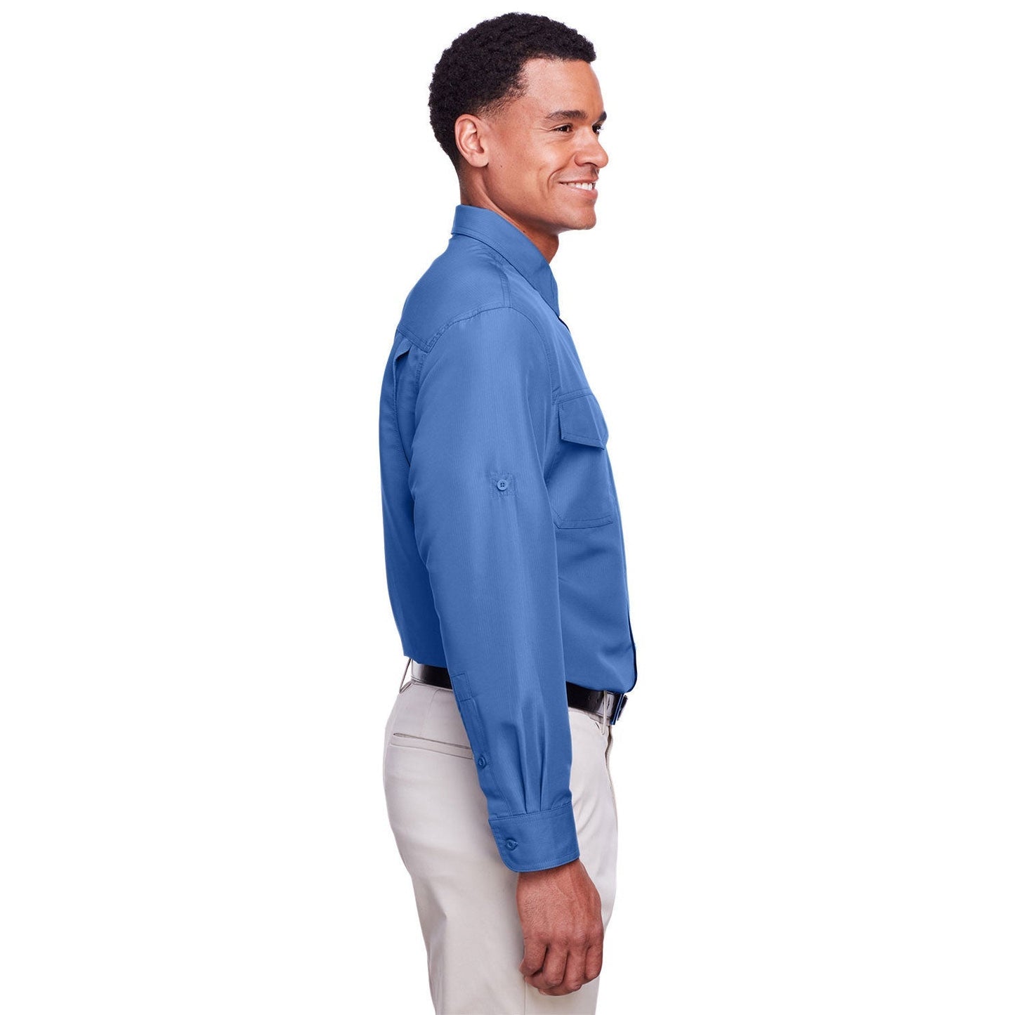 Black Button Up Shirt - Harriton - Performance Fabric