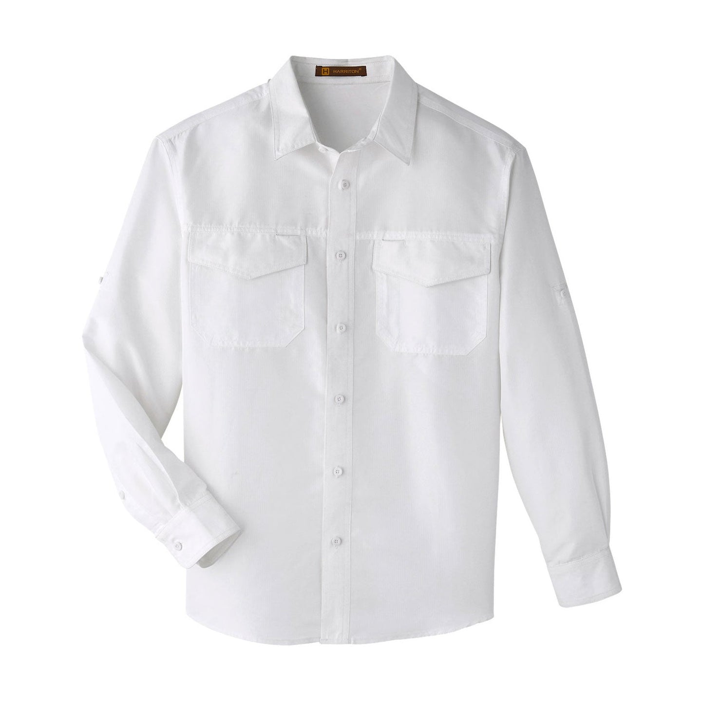 Black Button Up Shirt - Harriton - Performance Fabric