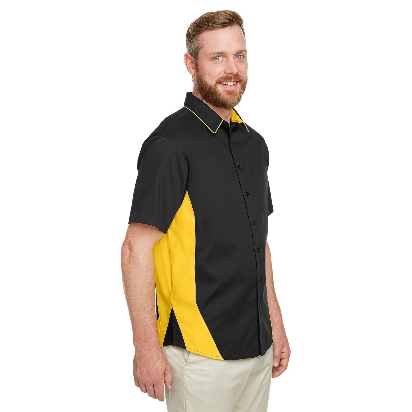 Black Charcoal Button Up Shirt - Harriton - Stylish Fit