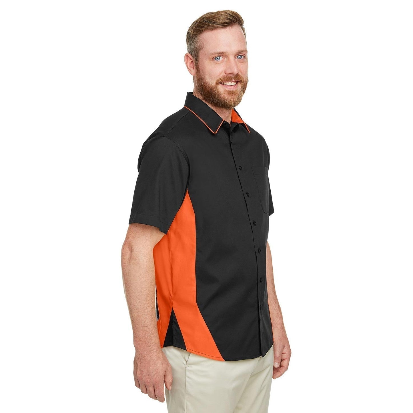 Black Charcoal Button Up Shirt - Harriton - Stylish Fit