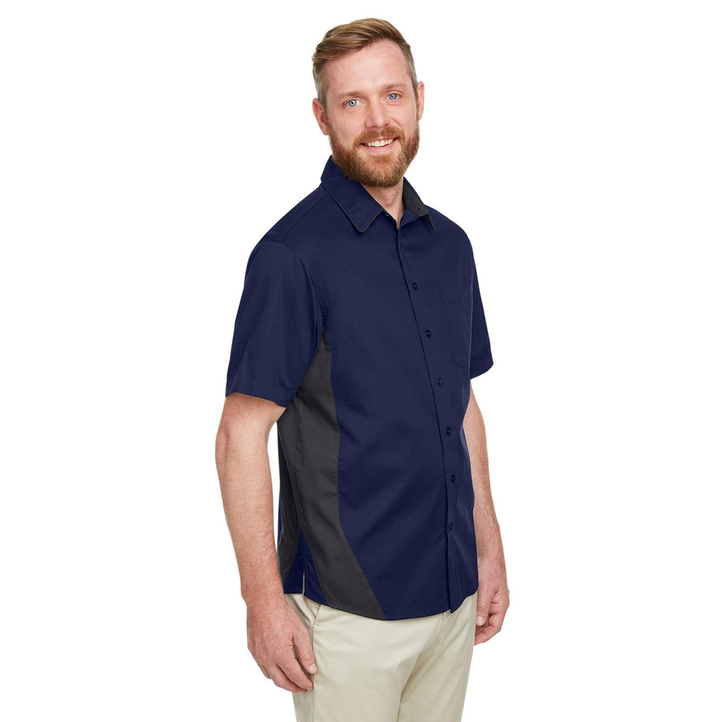 Black Charcoal Button Up Shirt - Harriton - Stylish Fit