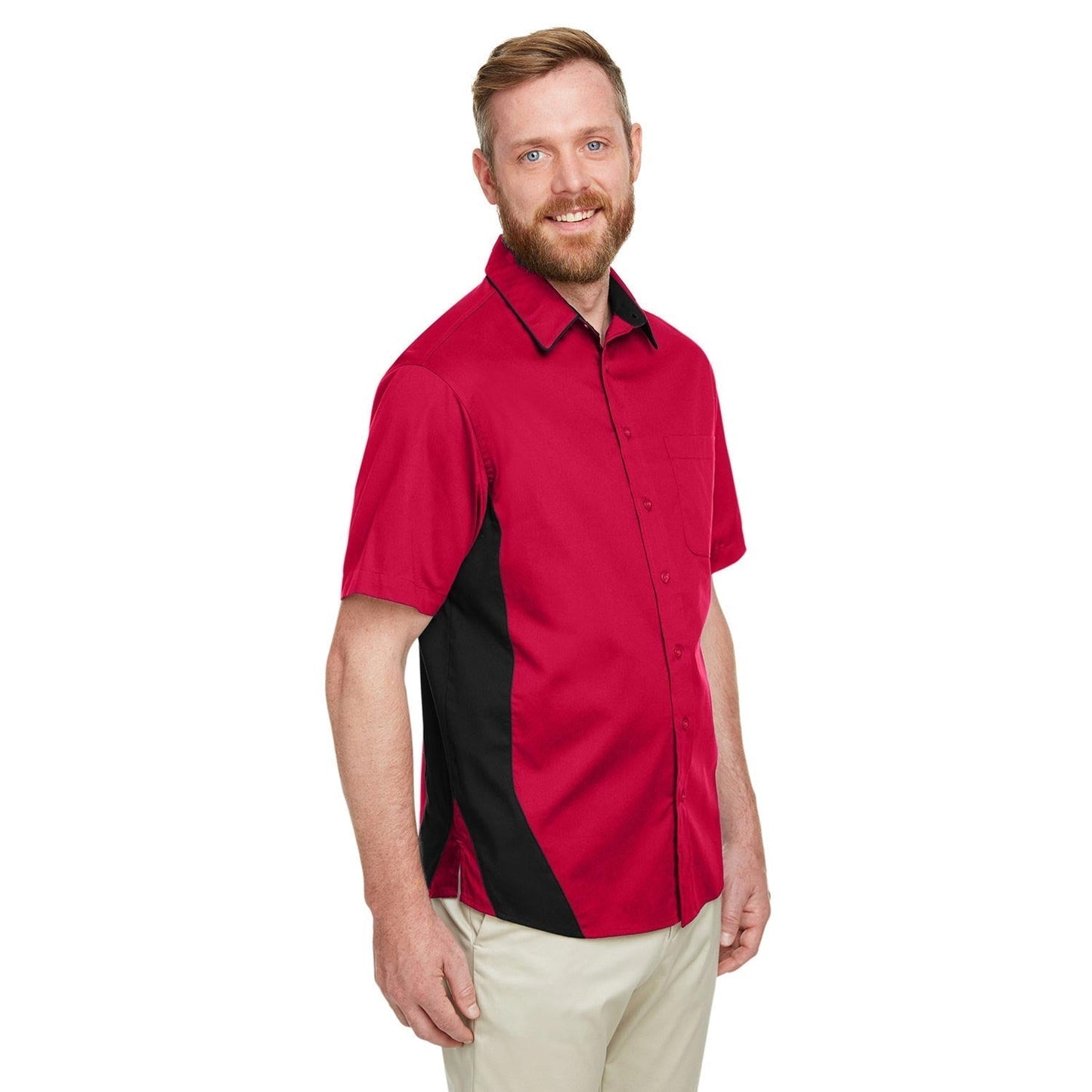 Black Charcoal Button Up Shirt - Harriton - Short Sleeve