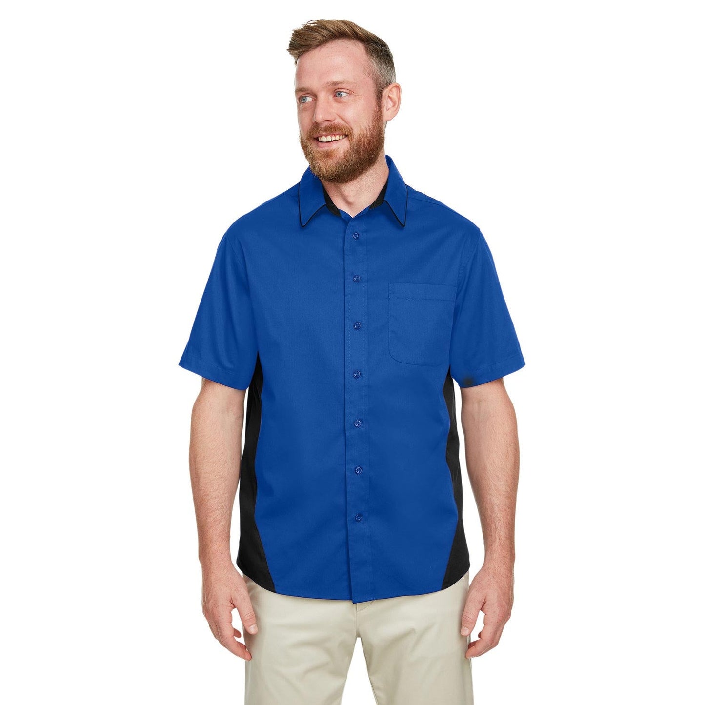 Black Charcoal Button Up Shirt - Harriton - Short Sleeve