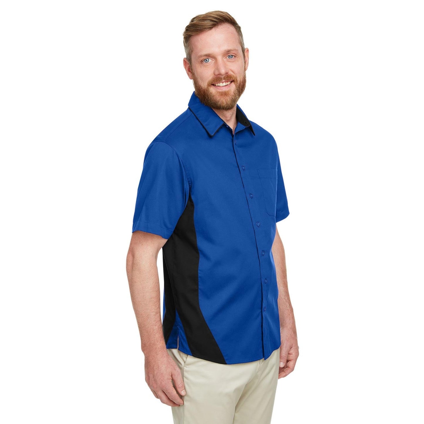 Black Charcoal Button Up Shirt - Harriton - Short Sleeve