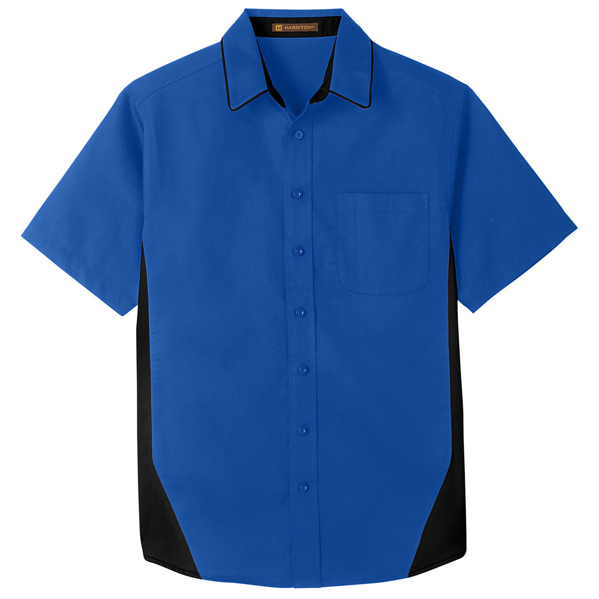Black Charcoal Button Up Shirt - Harriton - Short Sleeve