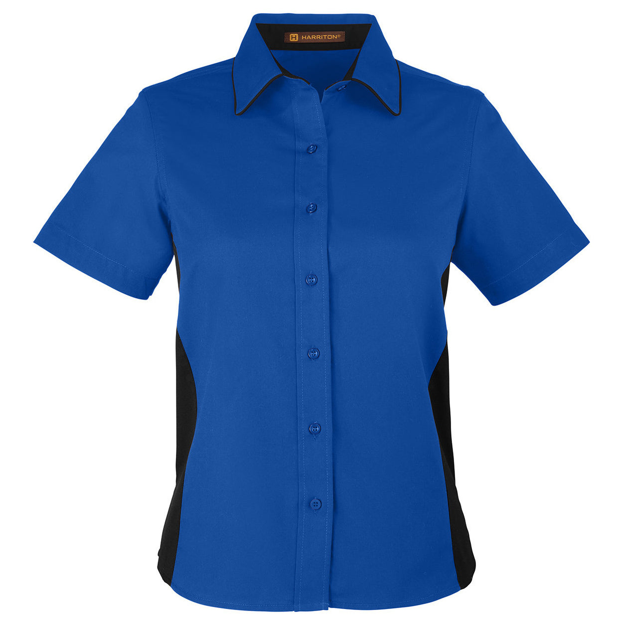 Black/Dark Charcoal Button Up Shirt - Harriton - Stylish Design