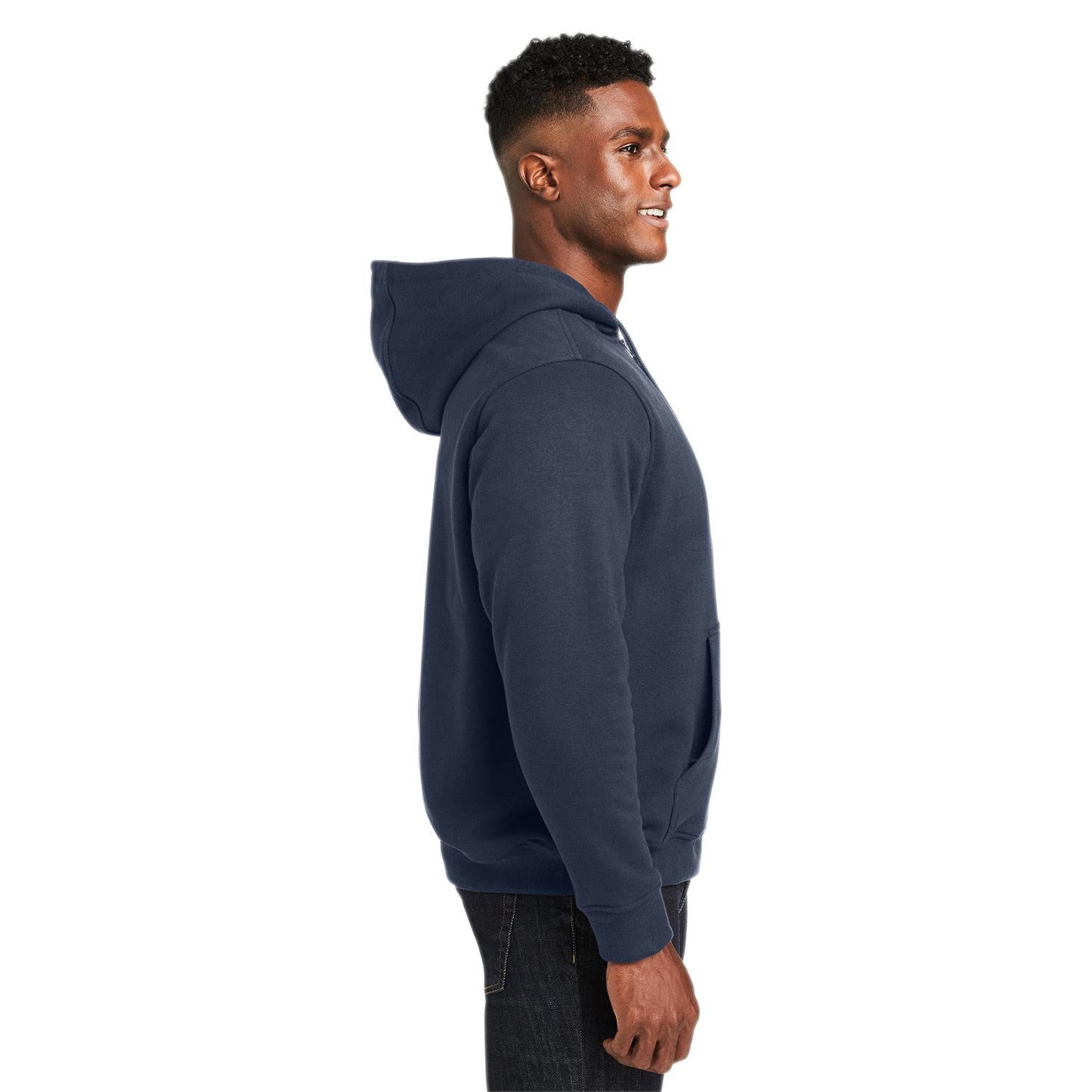 Black Sweatshirt - Harriton - Lined Heavyweight Comfort
