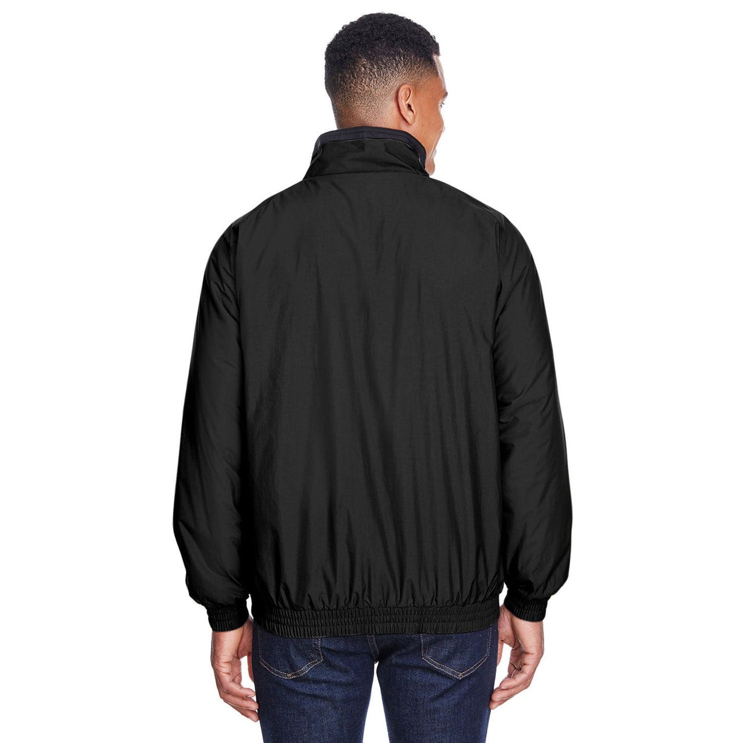 Black/Black Jacket - Harriton - Fleece Lined Nylon