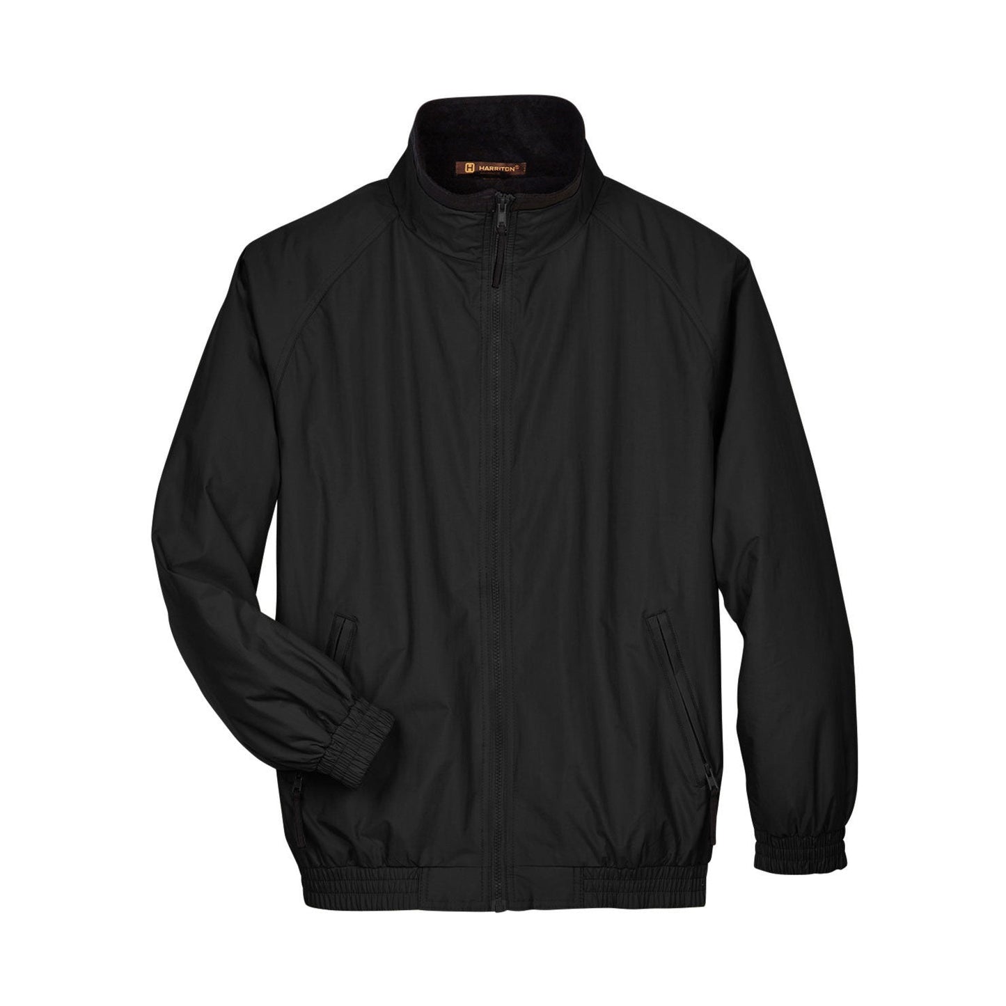 Black/Black Jacket - Harriton - Fleece Lined Nylon
