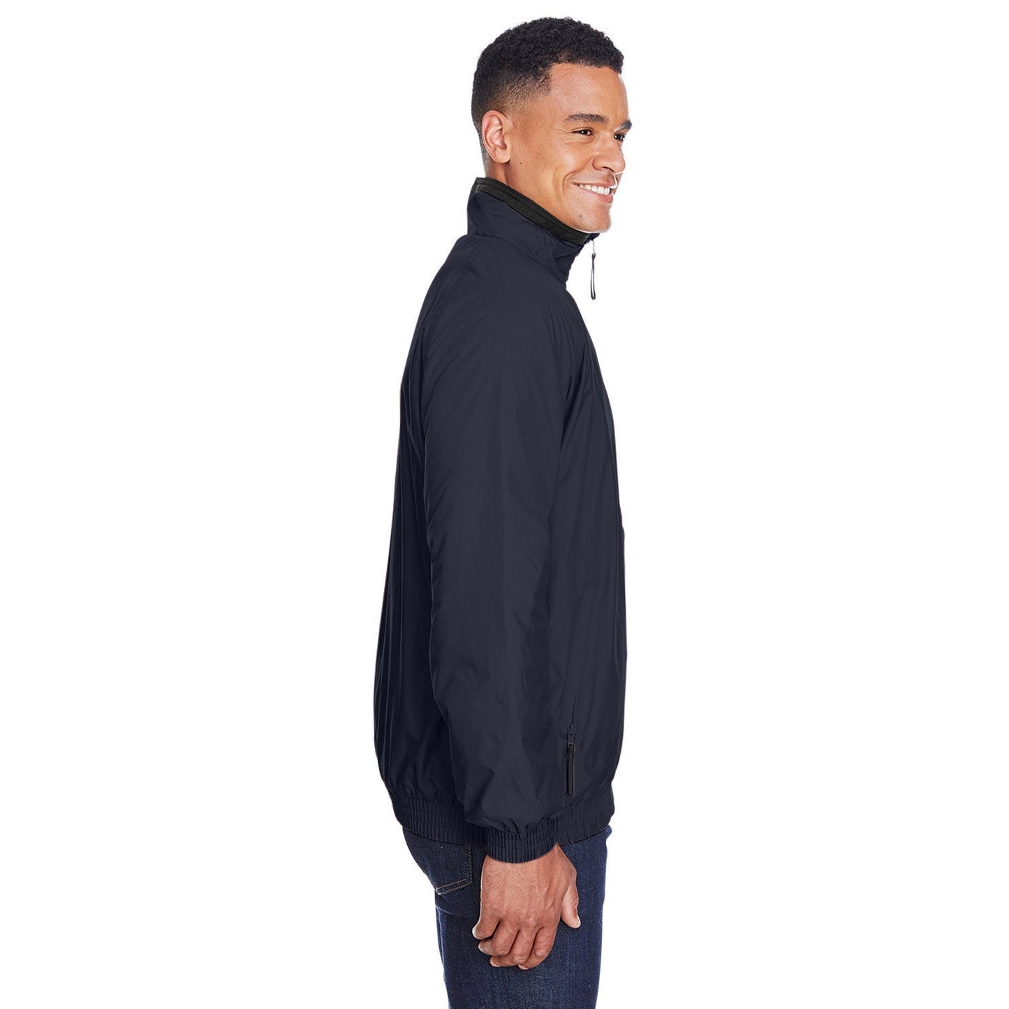 Black/Black Jacket - Harriton - Fleece Lined Nylon