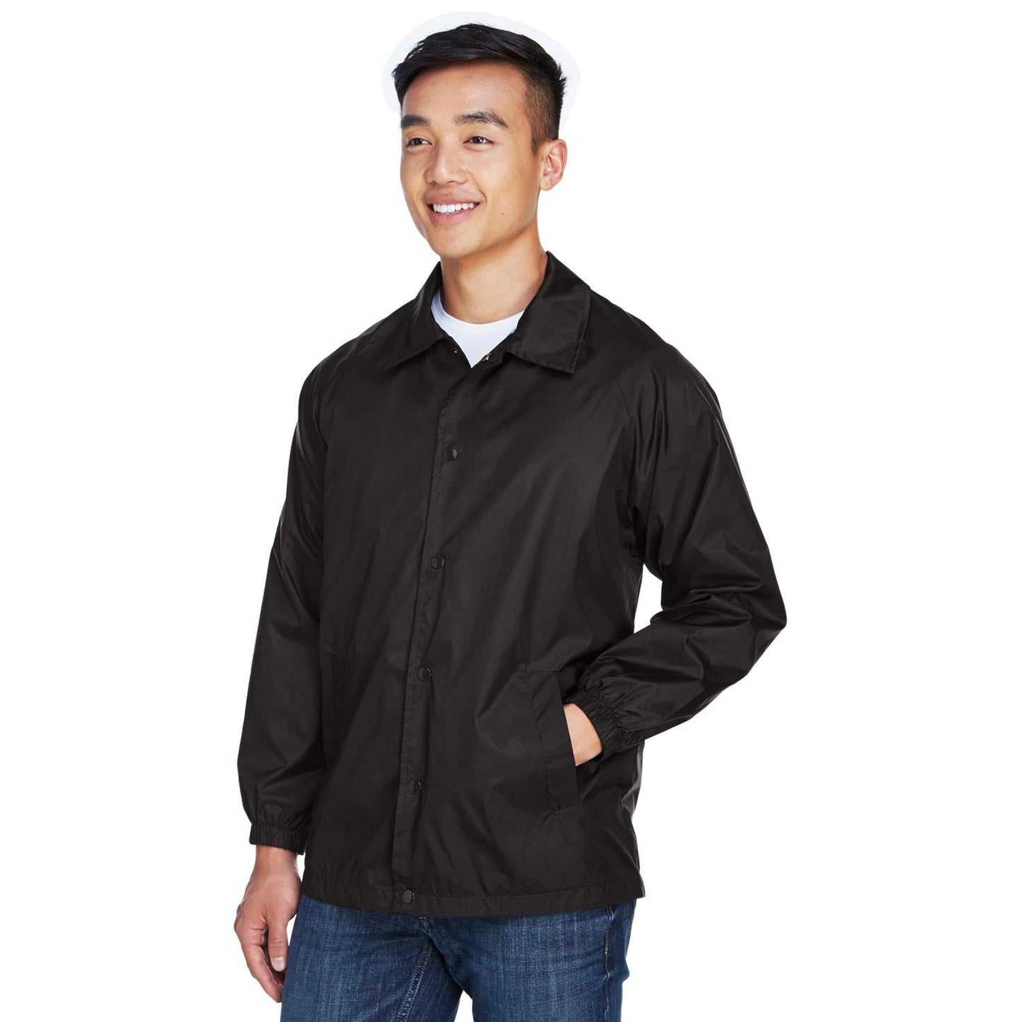 Black Jackets - Harriton - Nylon Staff Jacket