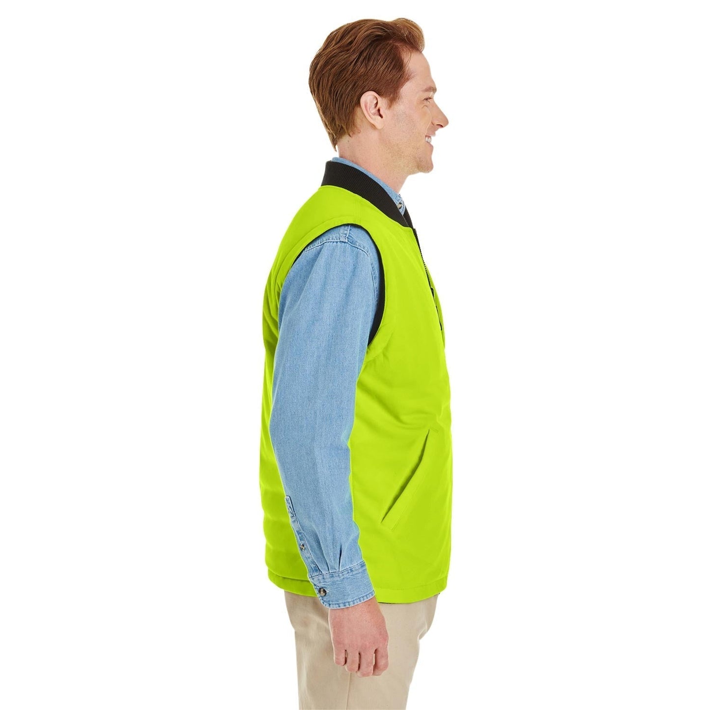 Black/Dark Charcoal Vests - Harriton - Reversible Style