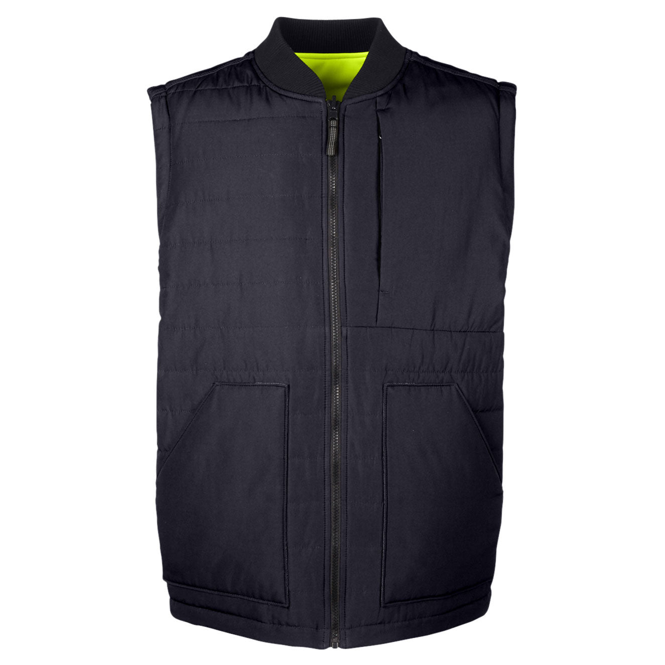Black/Dark Charcoal Vests - Harriton - Reversible Style